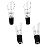 4 Pcs Wine Aerator Pourer&comma; Wine Air Aerator and Decanter Spout Set No Drip and No Spill