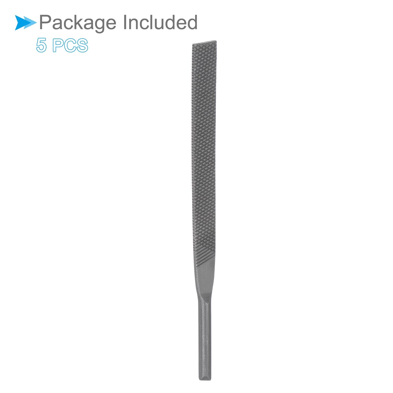 Set di Lime Pneumatiche per Metallo, Diametro Asta 0,2", Lunghezza Totale 5", Lime Piatte per Lucidatura a Denti Grossolani - (Applicazioni: per Lucidatura di Metalli)