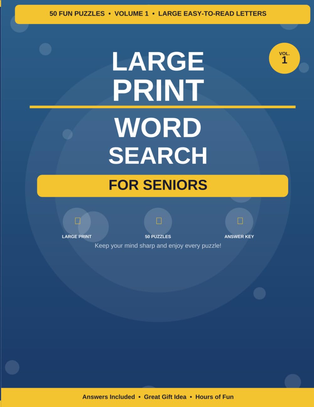 Large Print Word Search for Seniors, Volume 1