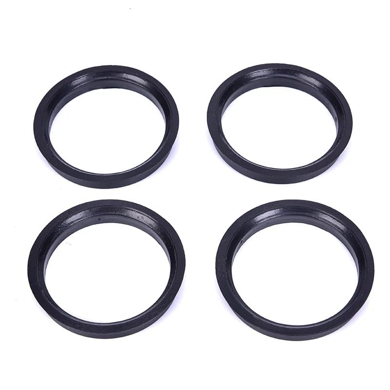 ASYUIHUUY Anillos Centradores Llantas 4 Piezas de 66,6-57,1 mm diámetro Interior Rueda plástico, Collar Central, Anillo céntrico Cubo