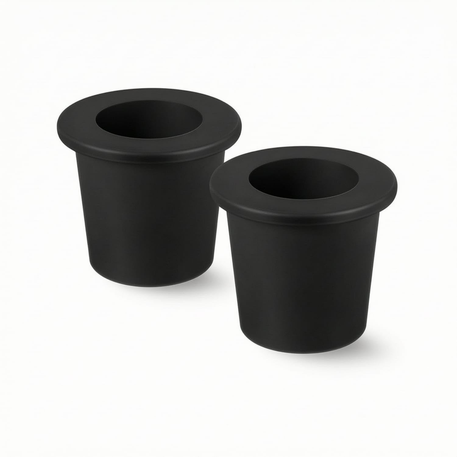 2 Pieces Silicone Cone Insert with Flange Tapered Patio Umbrella Cone Wedge Plug Easy to Install Table Umbrella Hole Insert Flexible for Outdoor Dining, Black 2-Pack-image-46