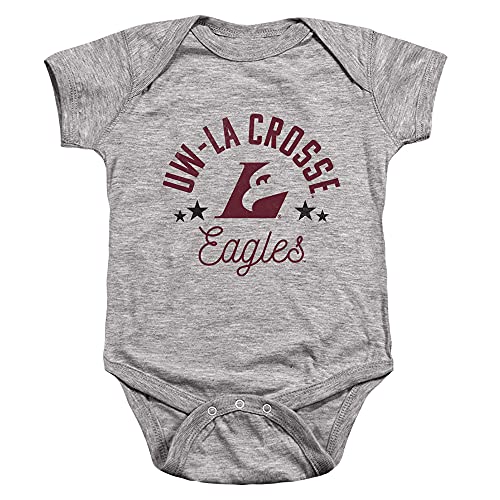University of Wisconsin La Crosse Official Eagles Unisex Infant Snap Suit for Baby,Athletic Heather, 18 Months