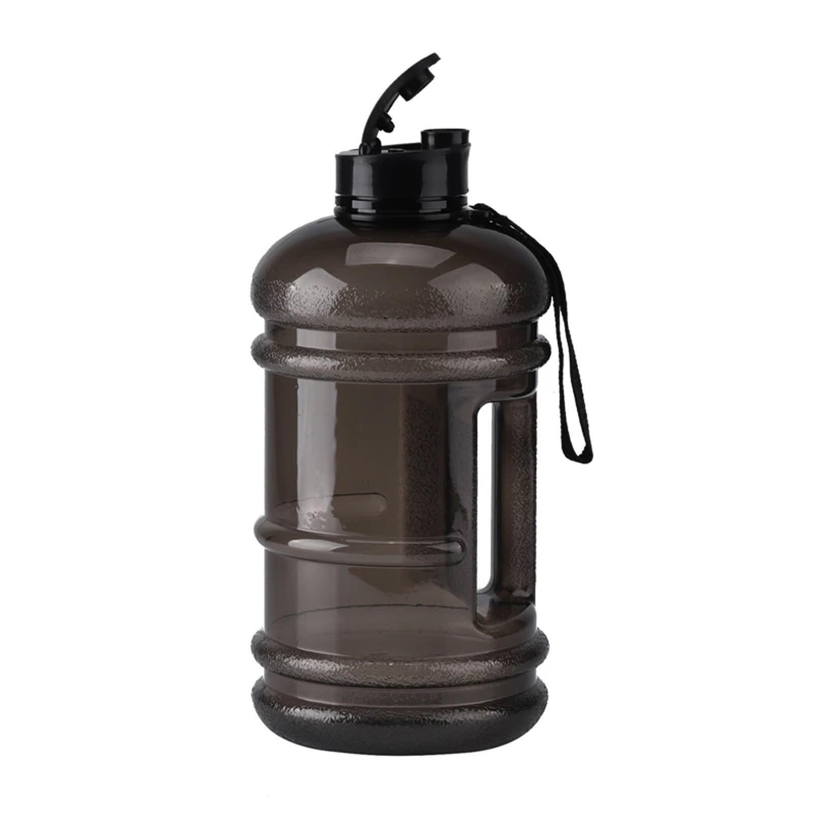 Bouteille d'eau en plastique 2.2L noire pour le sport