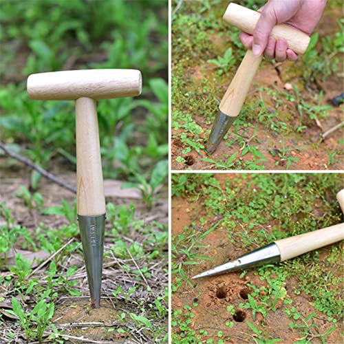 2 utensilios de acero inoxidable para siembra y trasplante miniatura 3
