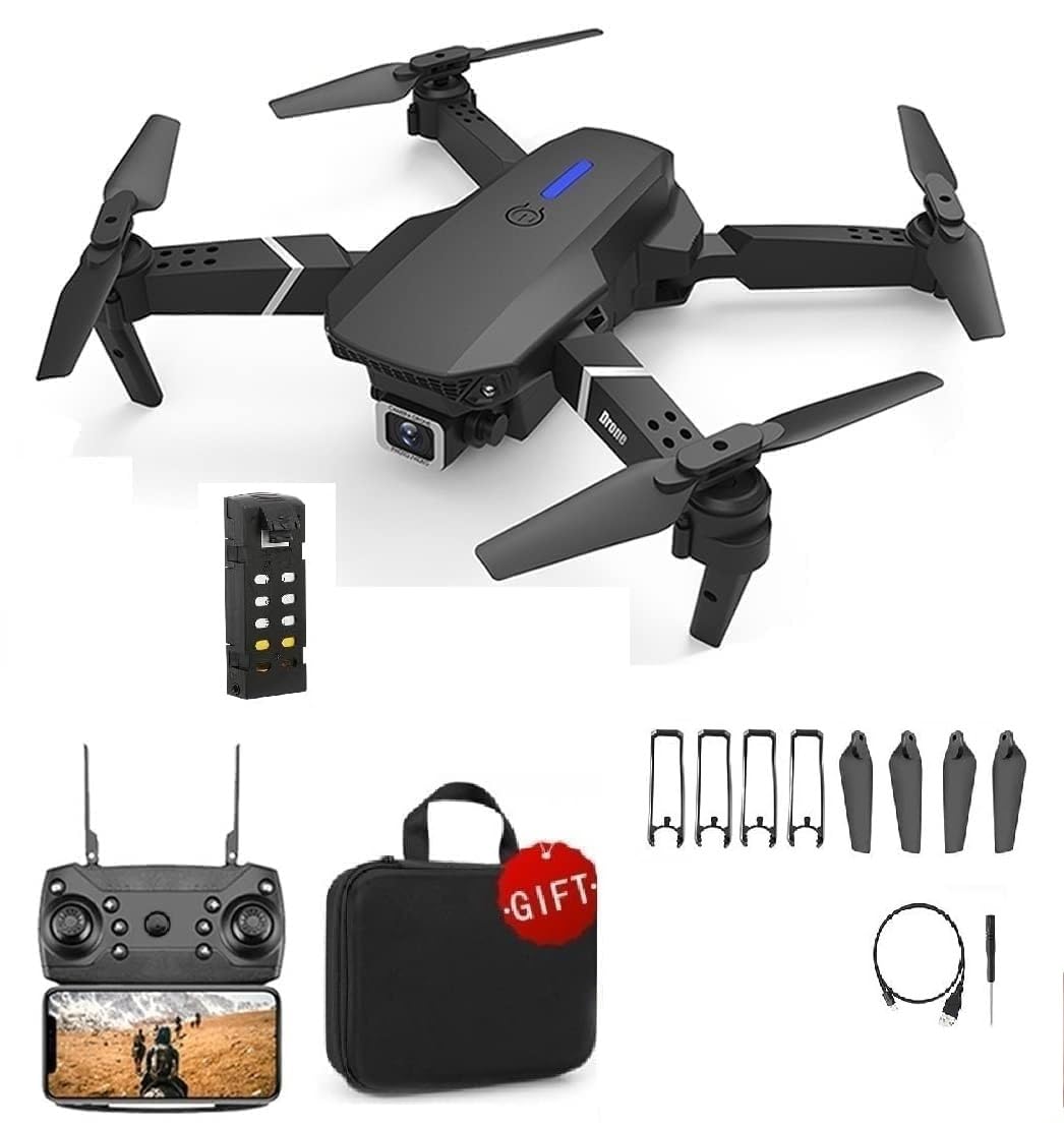 KUVADIYA SALES E88 Remote Control Drone with 1080P Camera 1 Batteries One Key Take Off Land Altitude Hold Automatic Avoidance Obstacles 360° Flip With Aerial Photography Drone Multicolor (B0DDXS9TB9) Amazon Price History, Amazon Price Tracker