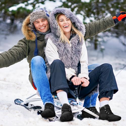 Image of Hike Winter Footwear Barefoot Boots Mens Womens, Waterproof Winter Snow Boots, Warm Ankle Booties, Wide Toe Barefoot Hiking Boots, Non-Slip Zero Drop Sole Hike Shoes for Hiking Walking Outdoor