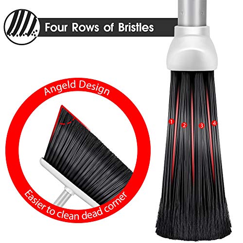 Masthome Broom And Dustpan Set With 52" Long Handle, Upright Stand Up Dustpan And Broom Combo, Easy To Store, Outdoor Indoor Broom Household Cleaning Supplies For Home Kitchen Room Office #TOP1