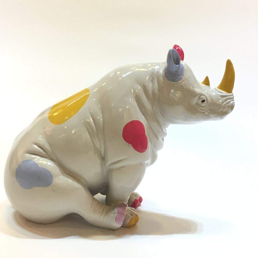 Statue de rhinocéros pour cadeau de famille couples collection art créatif