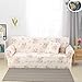 Treer Copridivano Universale Elasticizzato, Braccioli Larghi 1/2/3/4 Posti Tessuto in Antiscivolo Lavabile Stampa Fodere Copridivani Sofa Mobili Copertura Protettore (3 Posti,Fiore Rosa)