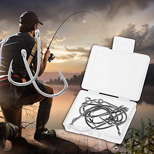 Ganchos de peixe limpos 10 peças ganchos de pesca de aço inoxidável 5/0 anzóis para Trichiurus Leptu