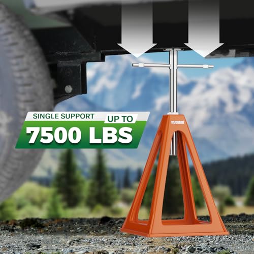 Image of RVGUARD RV Stack Jacks 4 Pack, Aluminum Stabilizer Jacks for RV Trailer Camper, Single Support Up to 7500 Lbs, Adjustable from 11 inch to 17 inch