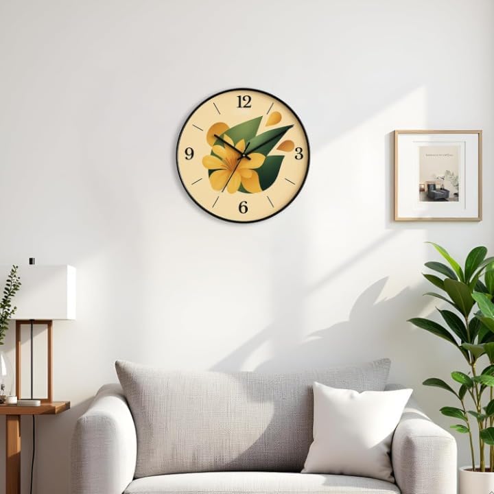 Image of Wall Clock 12 inch Silent Quartz Decorative Wall Clock Non-Ticking Classic Digital Clock Battery Operated Round Easy to Read Handheld Complete Home /Kitchen /Bedroom (408)