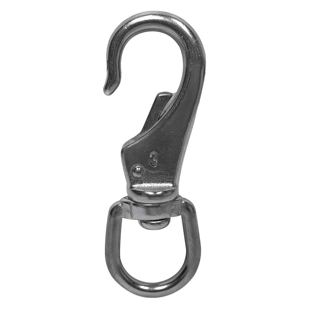 Prolinemax 1'' Boat Marine Stainless Steel Swivel Eye Snap Hook 250 Lbs Working Load SS316 Hardware