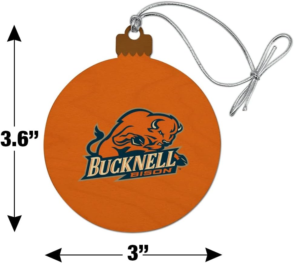 GRAPHICS & MORE Bucknell Secondary Logo Wood Christmas Tree Holiday Ornament - Image 6