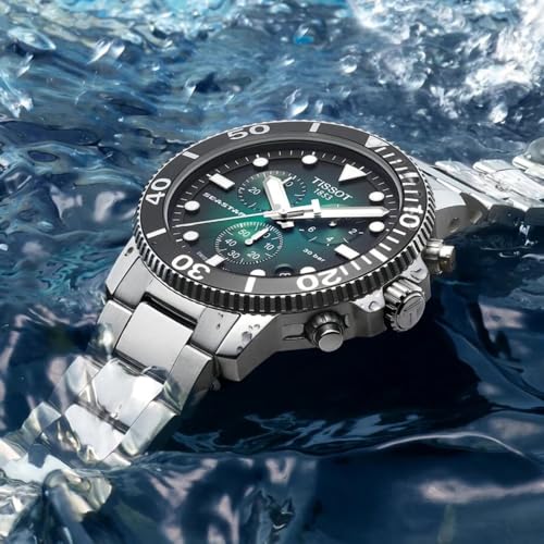 Image of Tissot Seastar Chronograph Green Dial Men's Watch T1204171109101