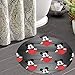 Lnshizhen Runder Flanell-Teppich, rutschfeste Unterseite, Badematten für Badezimmer, Schlafzimmer, Küche, Micky Maus Love (50,8 cm)