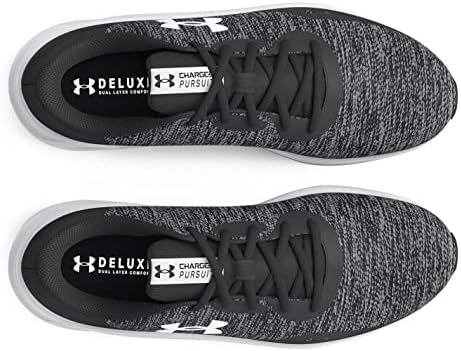 Under Armour Men's Charged Pursuit 3 Twist Sneaker, Jet Gray (100)/White, 9.5 | Image 3