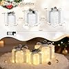 Towponics Set of 3 Christmas Lighted Gift Boxes with Plug, Indoor Outdoor Christmas Decorations with 60 LED Warm White Mini String Lights, Present Boxes with Silver Tinsel for Xmas Tree Porch Decor #1