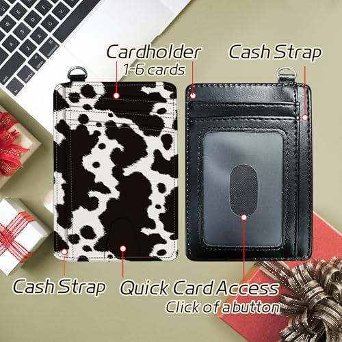 Image of Small Travel Wallets, Cow Skin Slim Minimalist Front Pocket Wallet with Wristlet, RFID Blocking PU Leather Credit Card Holder with ID Window Change Purse for Men Women