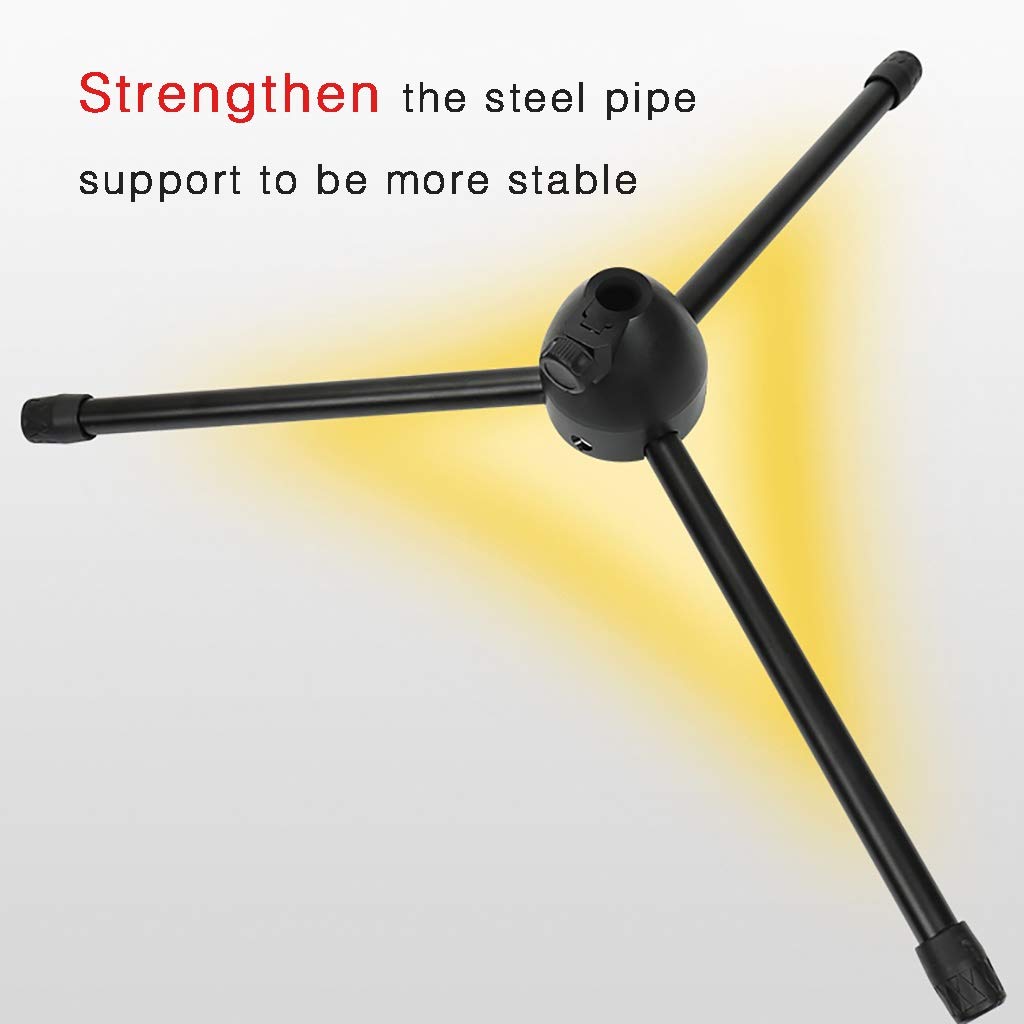 Treppiede pieghevole per tablet con altezza regolabile e rotazione a 360°, supporto da pavimento portatile per smartphone e tablet
