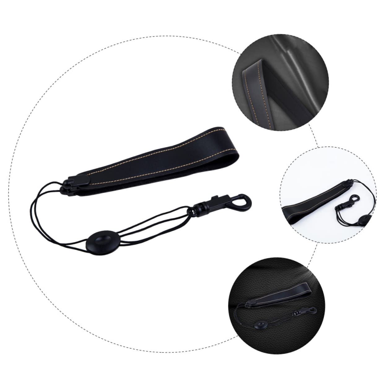 BESPORTBLE Adjustable Leather Saxophone Neck Strap for Tenor Alto Soprano Saxophones Comfortable Sax Neck Strap for Musicians Sax Neck Belt for All