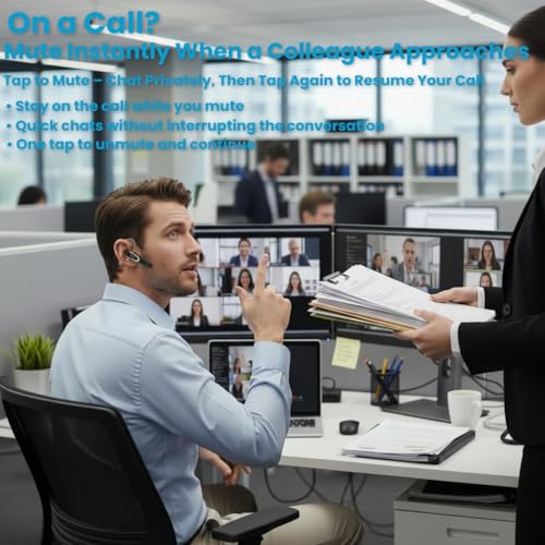Auricular Bluetooth In Ear con Micrófono y Cancelación de Ruido miniatura 4