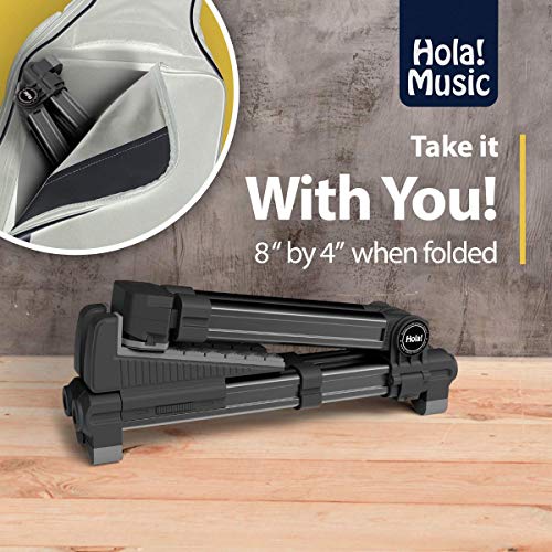 Portable Folding Ukulele Stand By Hola! Music - Black Aluminum #TOP3
