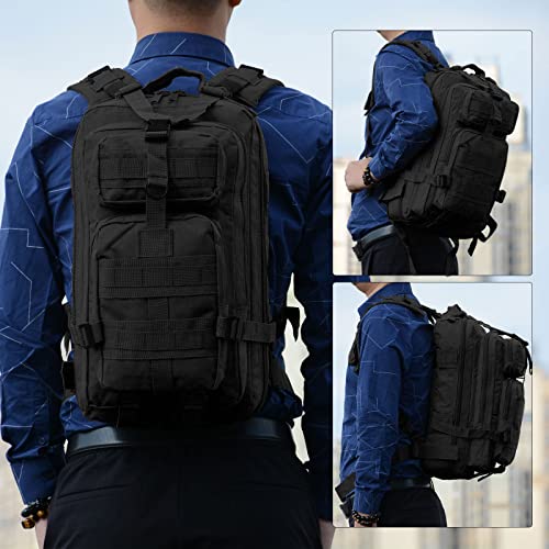 Long Keeper 30L Military Tactical Backpack Mens Hiking Camping School Travel Molle Backpack Waterproof Small Army Rucksack for Men Women Outdoor - Image 3