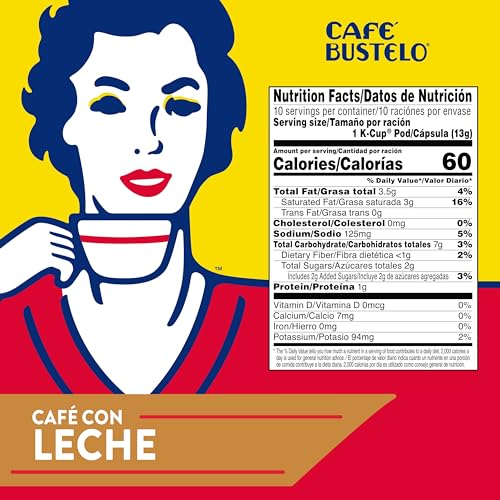 Café Bustelo Sweet & Creamy Café con Leche Coffee, 10 Keurig K-Cup Pods - Image 3