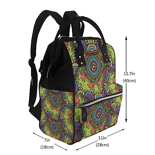 Sac à dos décontracté mandala multicolore : l'atout mode et PC portable taille unique - 2