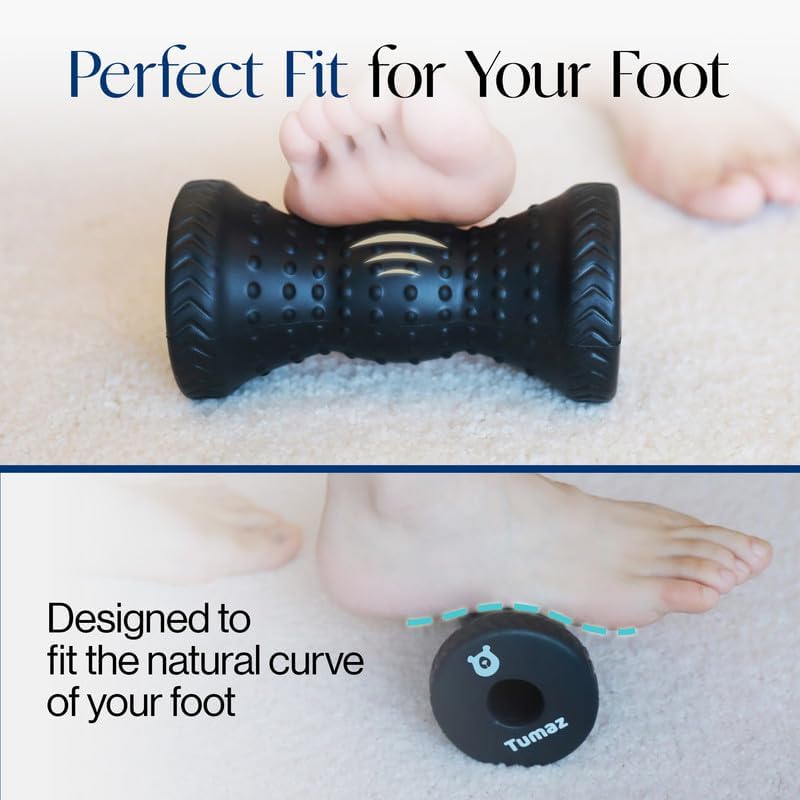 Tumaz Foot Roller for Plantar Fasciitis Relief，Foot Massage Roller for Alleviate Planter Fasciitis Pain,Arch Pain,Trigger Points & Deep Tissue, Portable - Reflexology Tool,Black - Image 8