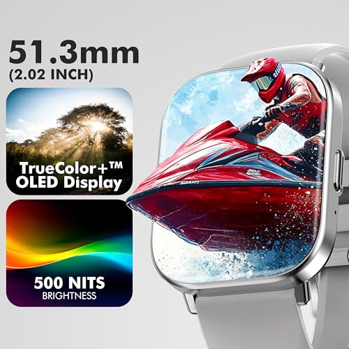Image of Nervfit Fuel Pro S2 Premium Smartwatch with 2.02 inch TrueColor+ Display, BT Calling, AI Voice Assistant, Waterproof, Heart Rate & SpO2 Monitoring, and 100+ Sports Modes