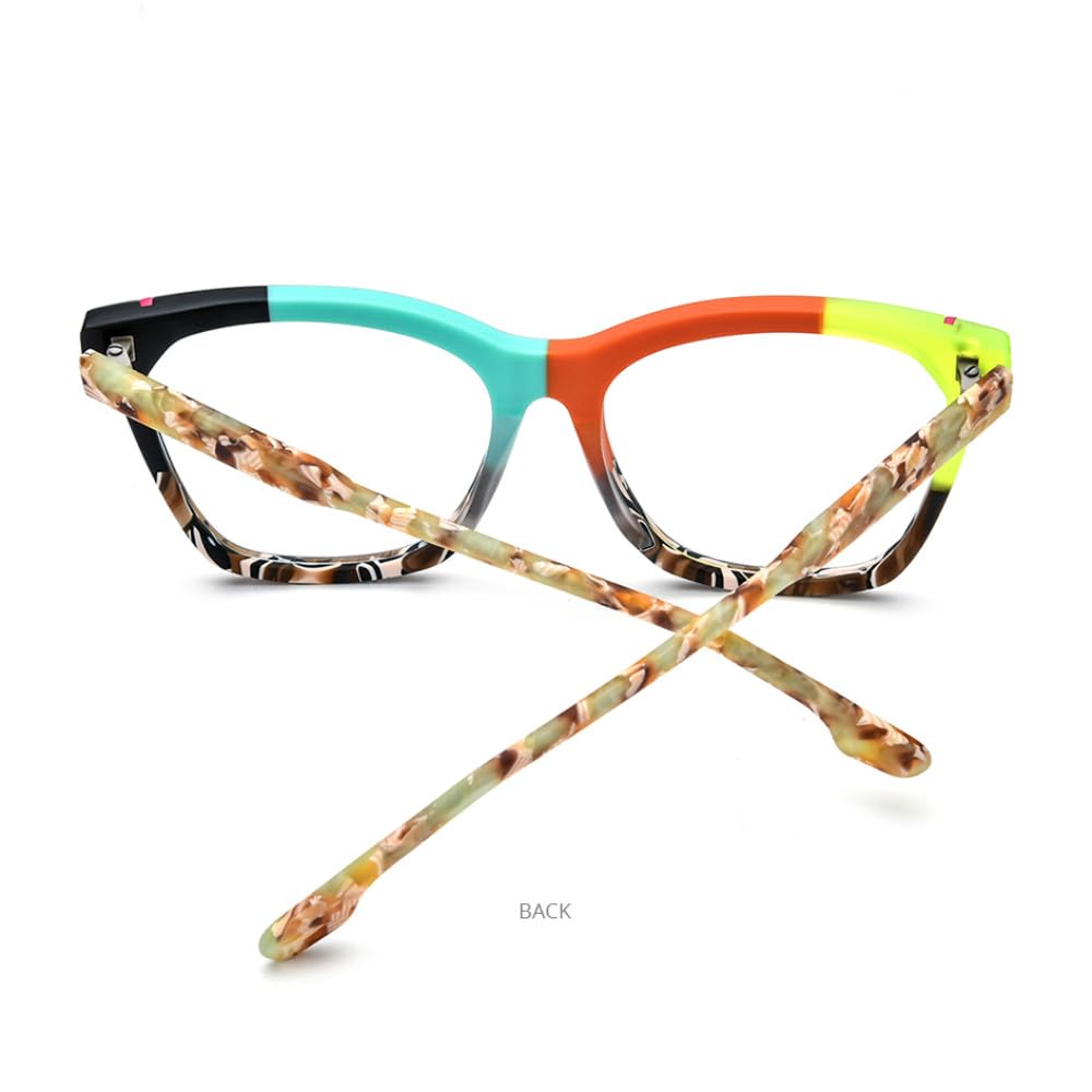 MUTYNE Montura de gafas de acetato para mujer y hombre, anteojos cuadrados a la moda, gafas
