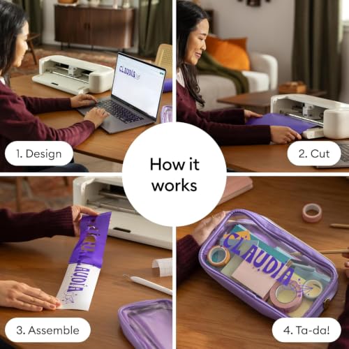 Image of Cricut Explore 5 Essential Bundle + Digital Content Smart Cutting Machine - perfect for projects like custom vinyl decals, T-shirts, full-color stickers, cards, and more.