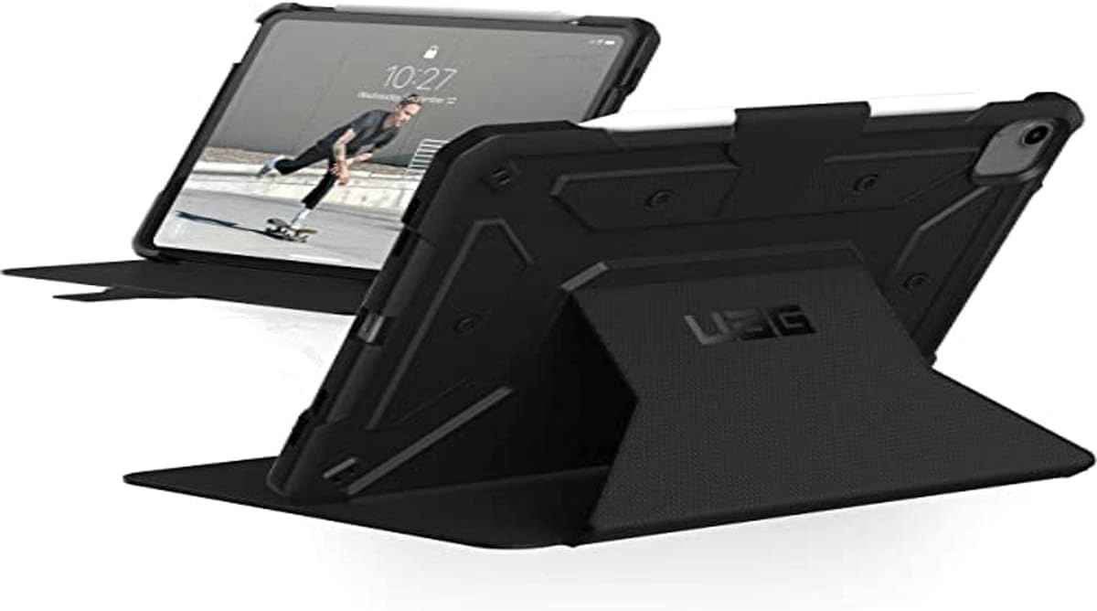 URBAN ARMOR GEAR UAG iPad Air 10.9-inch (4th Gen, 2020) Case Metropolis Folio Slim Heavy-Duty Tough Multi-Viewing Angles Stand Military Drop Tested Rugged Protective Cover, Black