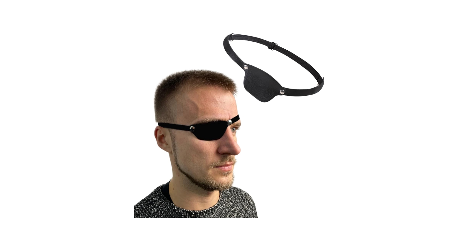 Amazon.com: HKSICHENGKEJI Pirate Eye Patch Black Leather Eye