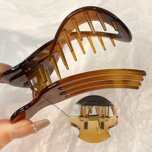 4 PCS Hair Claw Clips Black Hair Clips Large Acrylic Non slip Hair Claw Clip French Matte Hair Clips 4 Colors Hair Accessories for Girls and Women(Bright black - Image 4