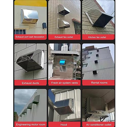 Grille de ventilation extérieure en acier inoxydable robuste pour façade et mur de maison - 7
