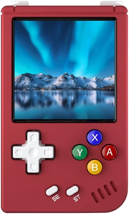 Anbernic RG Nano ハンドヘルドゲーム機 ミニゲーム機 1.54インチ IPS 全密着スクリーン アルミニウム合金シェル Hi-Fi 64G 赤