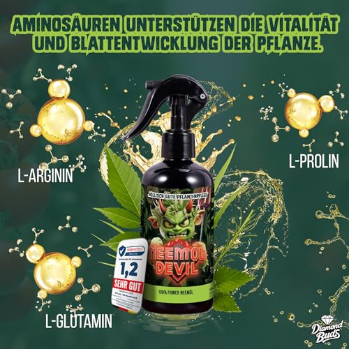 Bio Neemöl Devil® EXTRA STARK – 500ml Sprühfertig – Pflanzenpflege & Vitalität – 4-in-1 Mischung aus Neemöl, Rosmarinöl, Lemongrasöl & Brennesselextrakt – Natürlich & sanft zur Pflanze 6