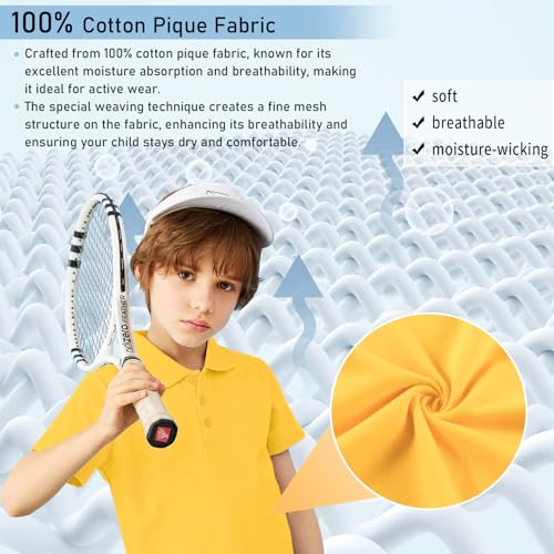 Kid Nation Boys Polo Shirts Kids School Uniform Shirts Short Sleeve Girls Collared Shirts 4-12 Years3