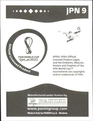 Miniatura 2 de 2022 Panini World Cup Qatar Sticker #JPN9 Maya Yoshida Group E Japan Mini Sticker Trading Card