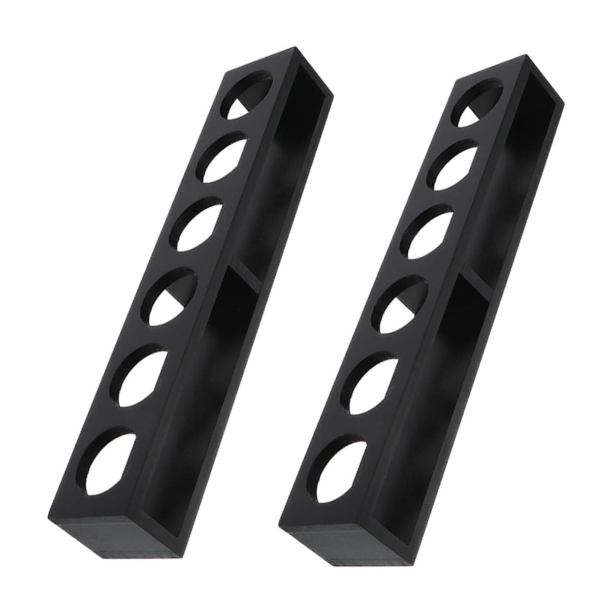 Cabilock 2pcs Wooden Shot Glasses Tray Holder for Glasses for Hawaiian Parties Bars Ktv Home Gatherings Easy to Clean and Maintain Versatile Espresso Wine Cup Rack