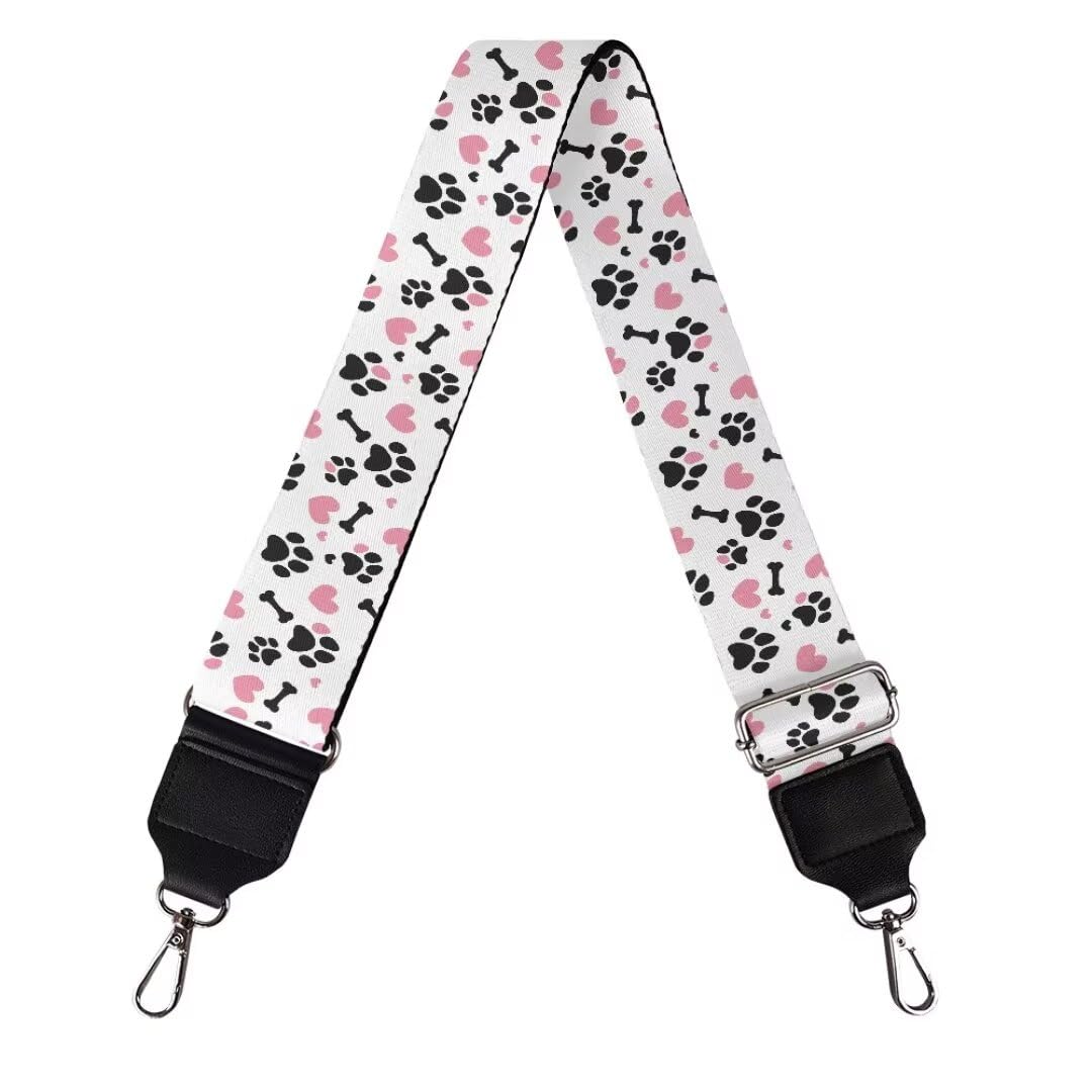 Coldinair Dog Paw Bag Handle Strap Replacement Heart Love Bag Strap for Women Men Luggage Strap Suitcases Luggage Carrying Bag
