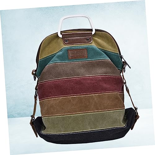 Grand sac à main femme cabas rétro chic à rayures grand format résistant