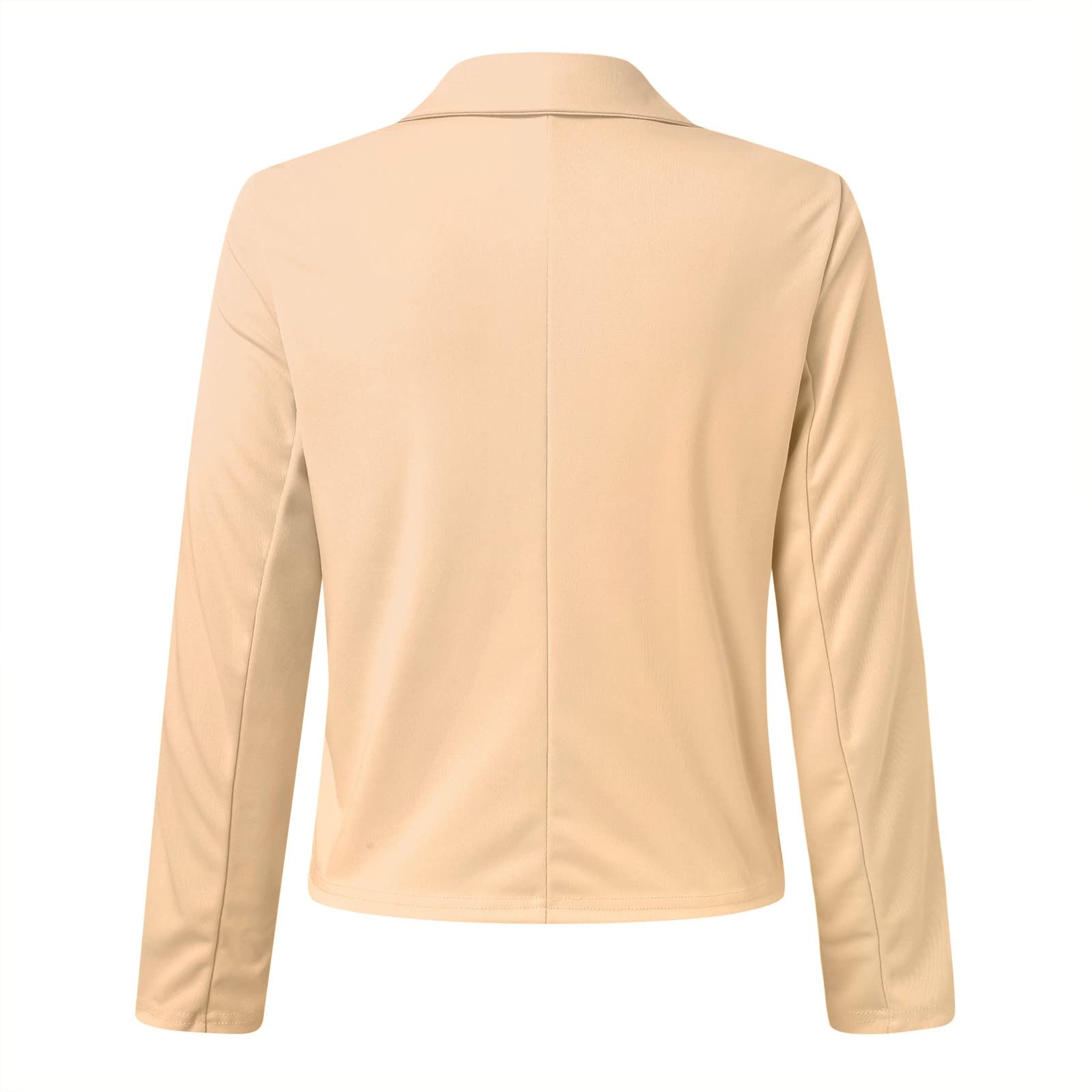 Maglia casual a maniche lunghe da donna, tinta unita, sottile, piccola giacca