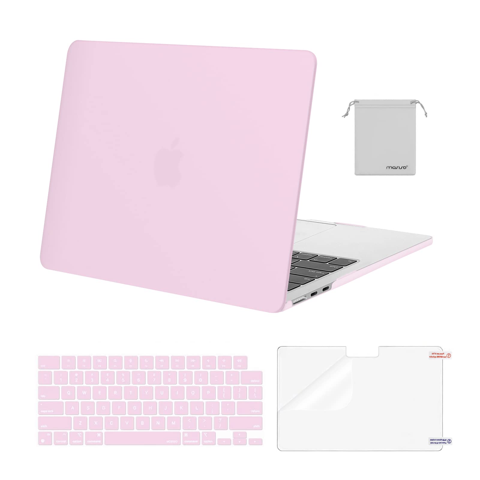 MOSISO Compatible with MacBook Air 13 inch Case M5 2026 M4 2025 M3 M2 2024-2022 A3449 A3240 A3113 A2681,Hard Shell&Keyboard Cover&Screen Film&Pouch for MacBook Air 13.6 inch Case, Crystal Clear — view 11