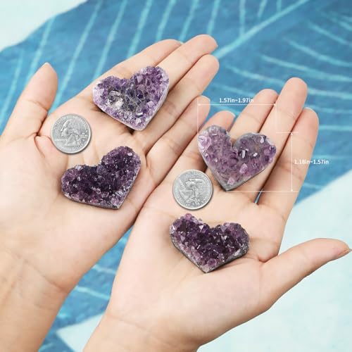 Natural Amethyst Crystal Cluster - Raw Healing Stone for Meditation, Reiki, Chakra Balancing - Worry Stone & Home Decor Gift - Image 4