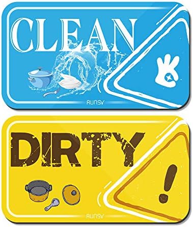 Amazon.com: Gray and White Wood Clean Dirty Magnet for Dishwasher ...