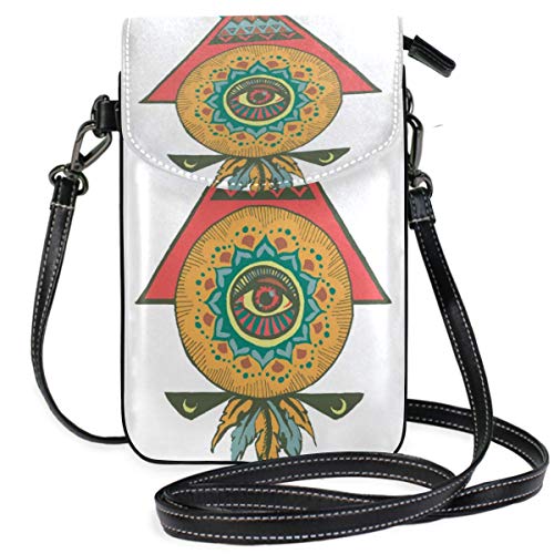 Preisvergleich Produktbild Handy Geldbörse Crossbody Smart Neoprenanzug Pyramide Handy Geldbörse Geldbörse für Frauen Mädchen Kleine Crossbody Geldbörsen Taschen